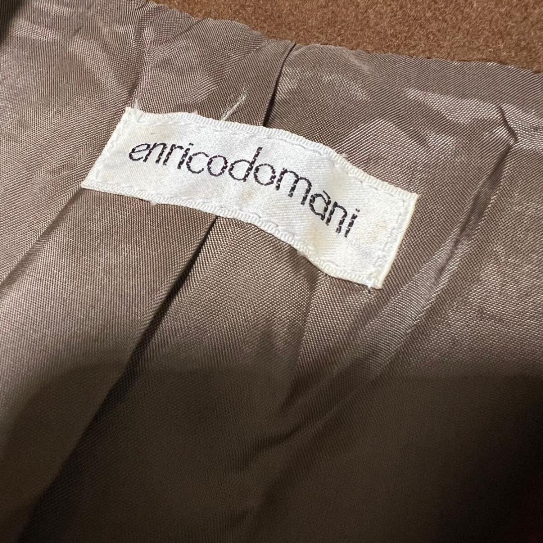 カシミア90% 高級 enricodomari コート 美品 R-6987