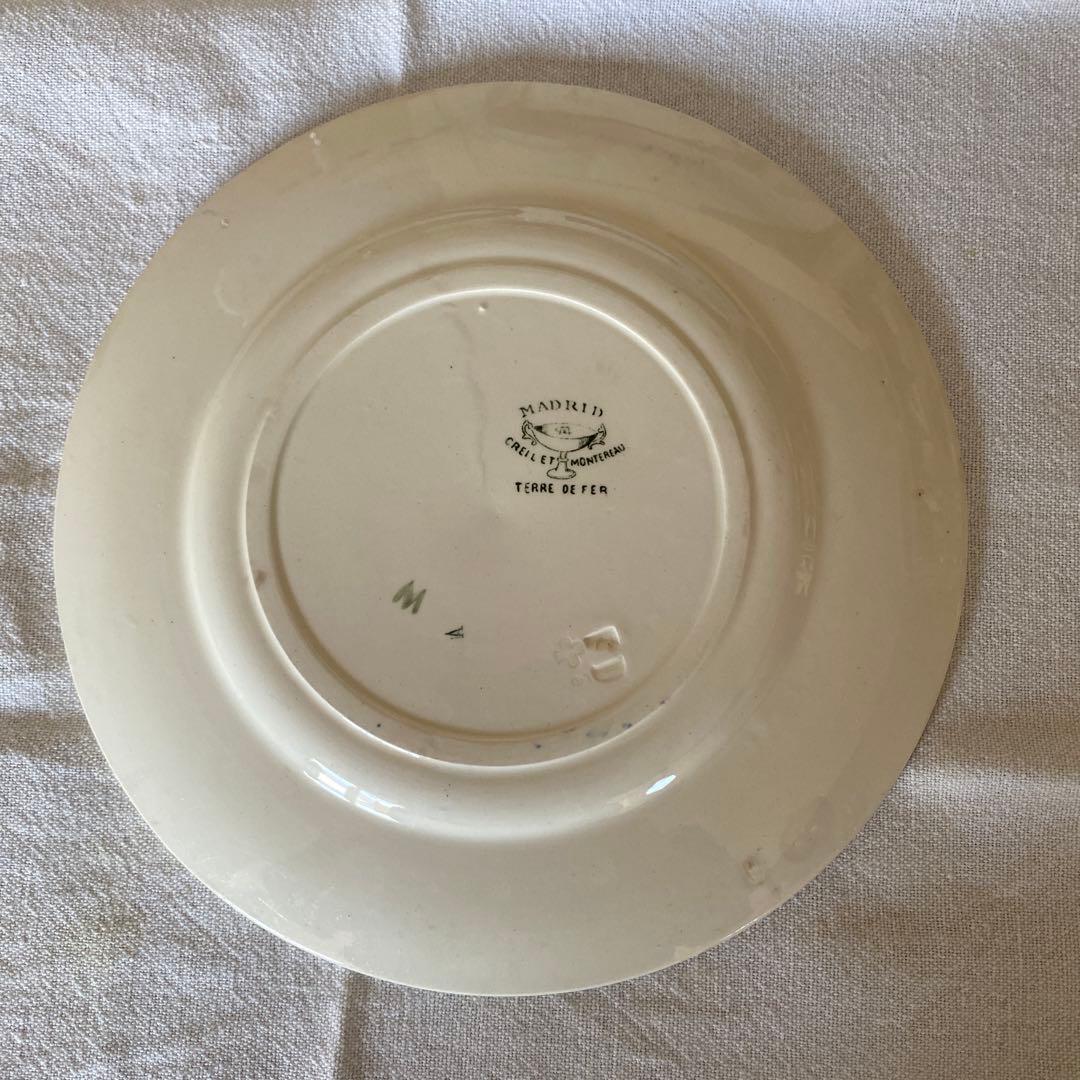 CREIL ET MONTEREAU MADRID 花柄皿　クレイユモントロー