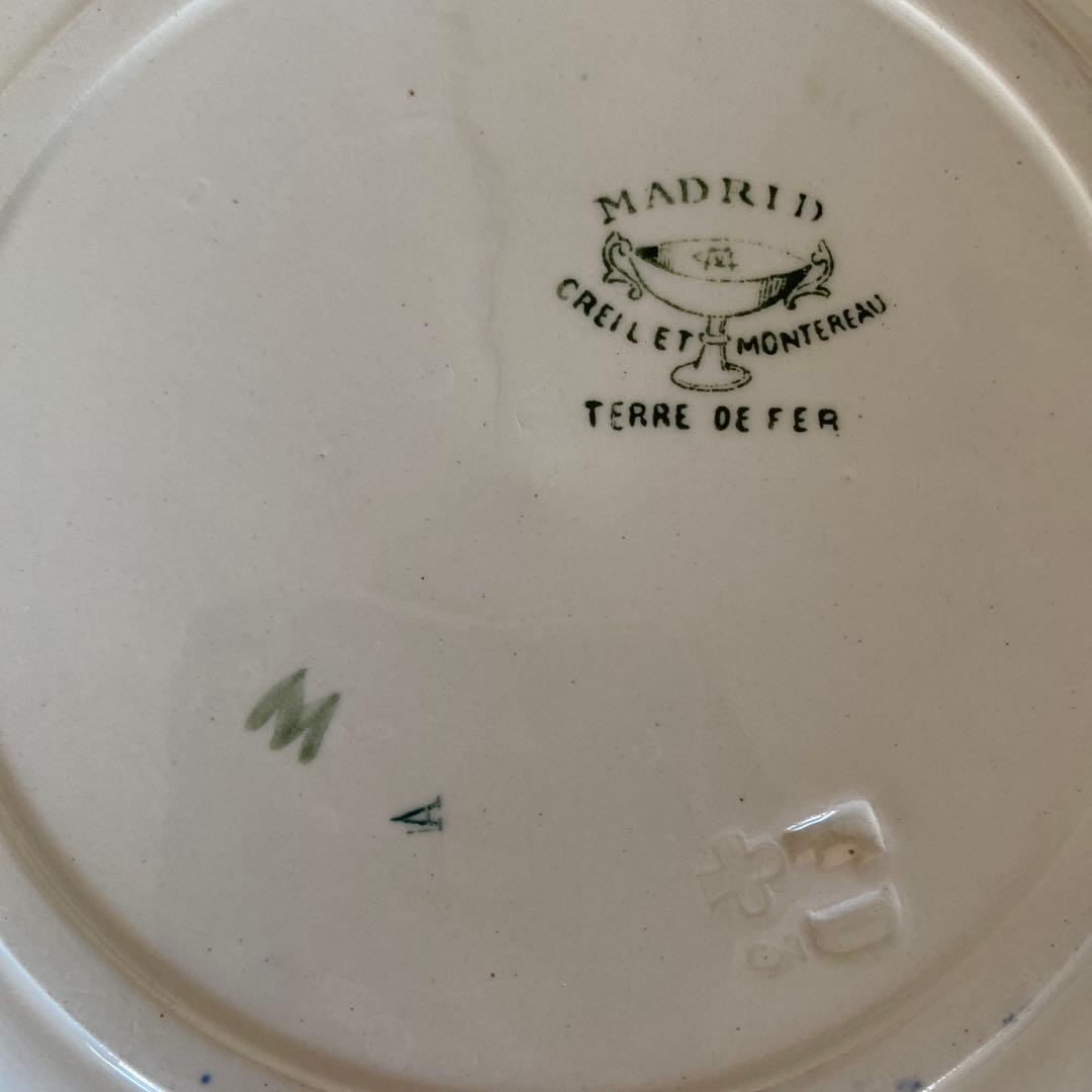 CREIL ET MONTEREAU MADRID 花柄皿　クレイユモントロー
