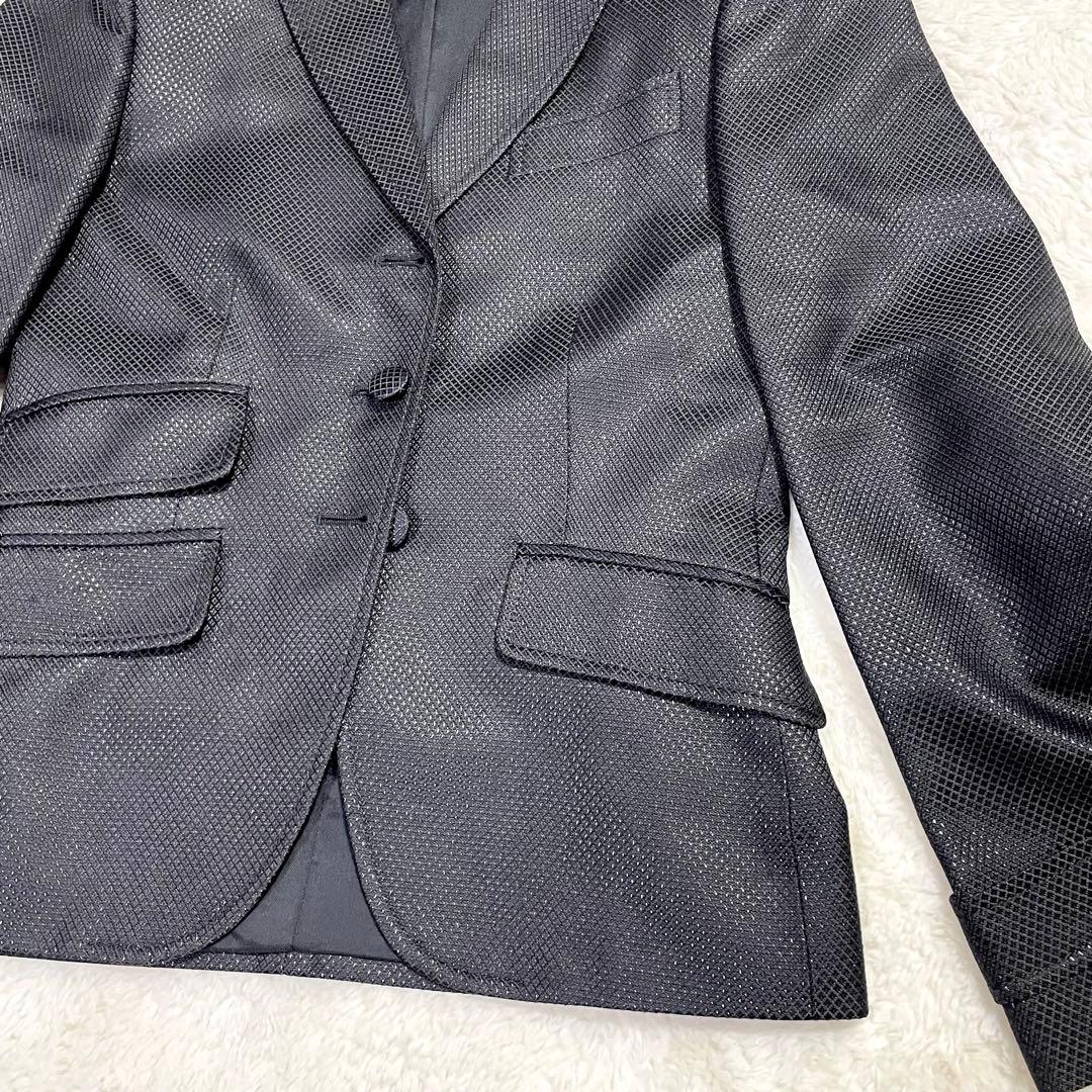 イタリア製 GUCCI グッチ シルク混 スカートスーツ セットアップ ブラック