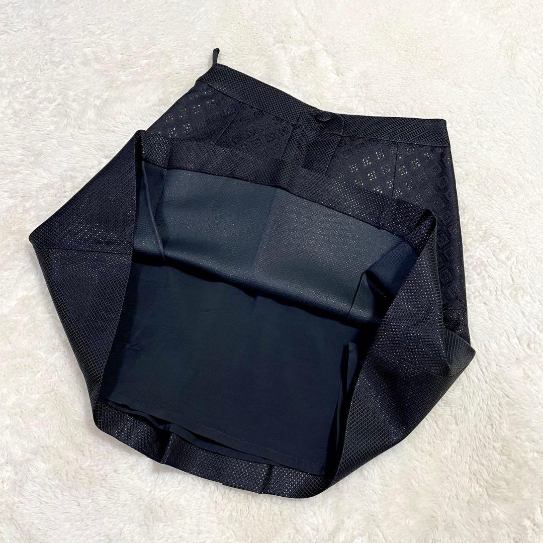 イタリア製 GUCCI グッチ シルク混 スカートスーツ セットアップ ブラック