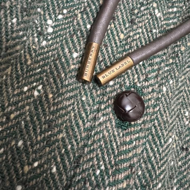 ちゃらん様 バーバリーブルーレーベルフリルツイードコート美シルエットラビット38