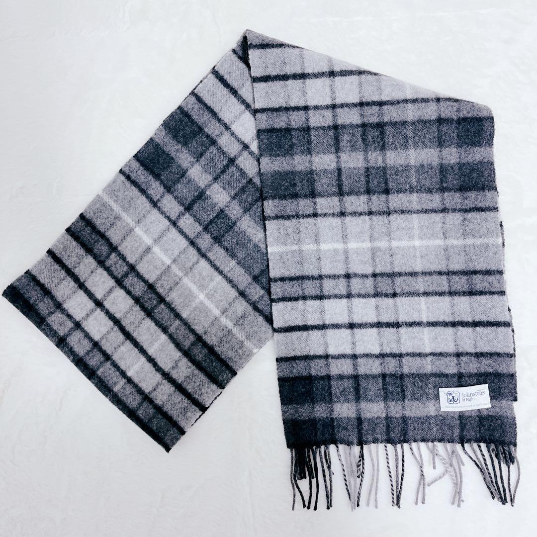 Johnstons of Elgin カシミヤ100%マフラー 180×25