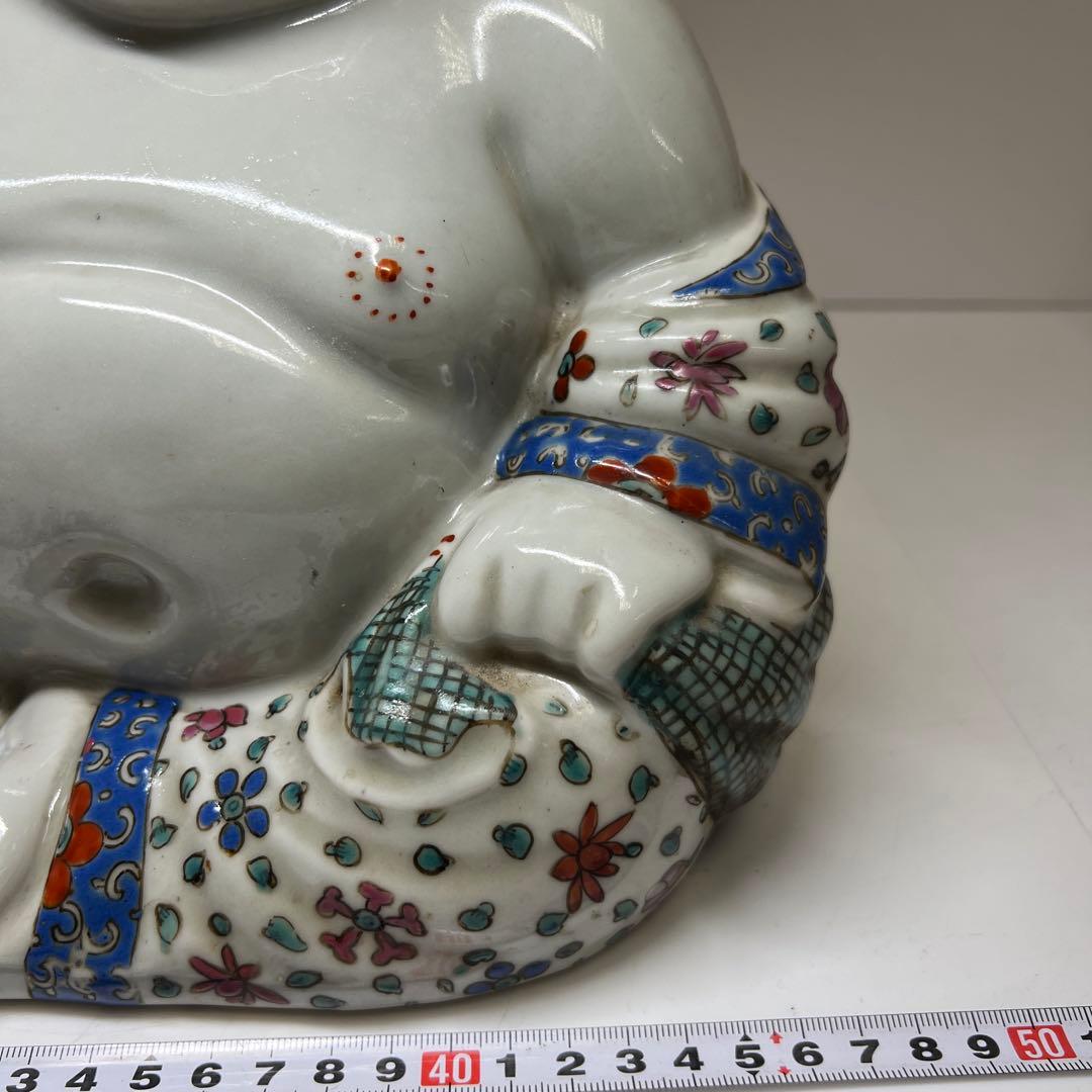 中国清時代　粉彩布袋　西江印　高さ約26㎝　東Y7-1224☆2Fトヒチサ