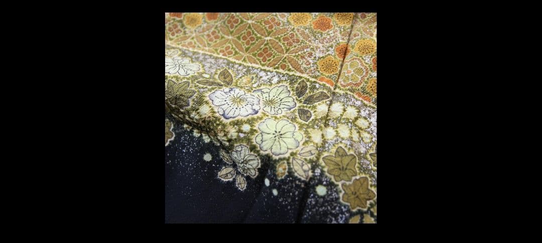 裄丈71cm　170cm　トールサイズ　正絹黒留袖　結婚式