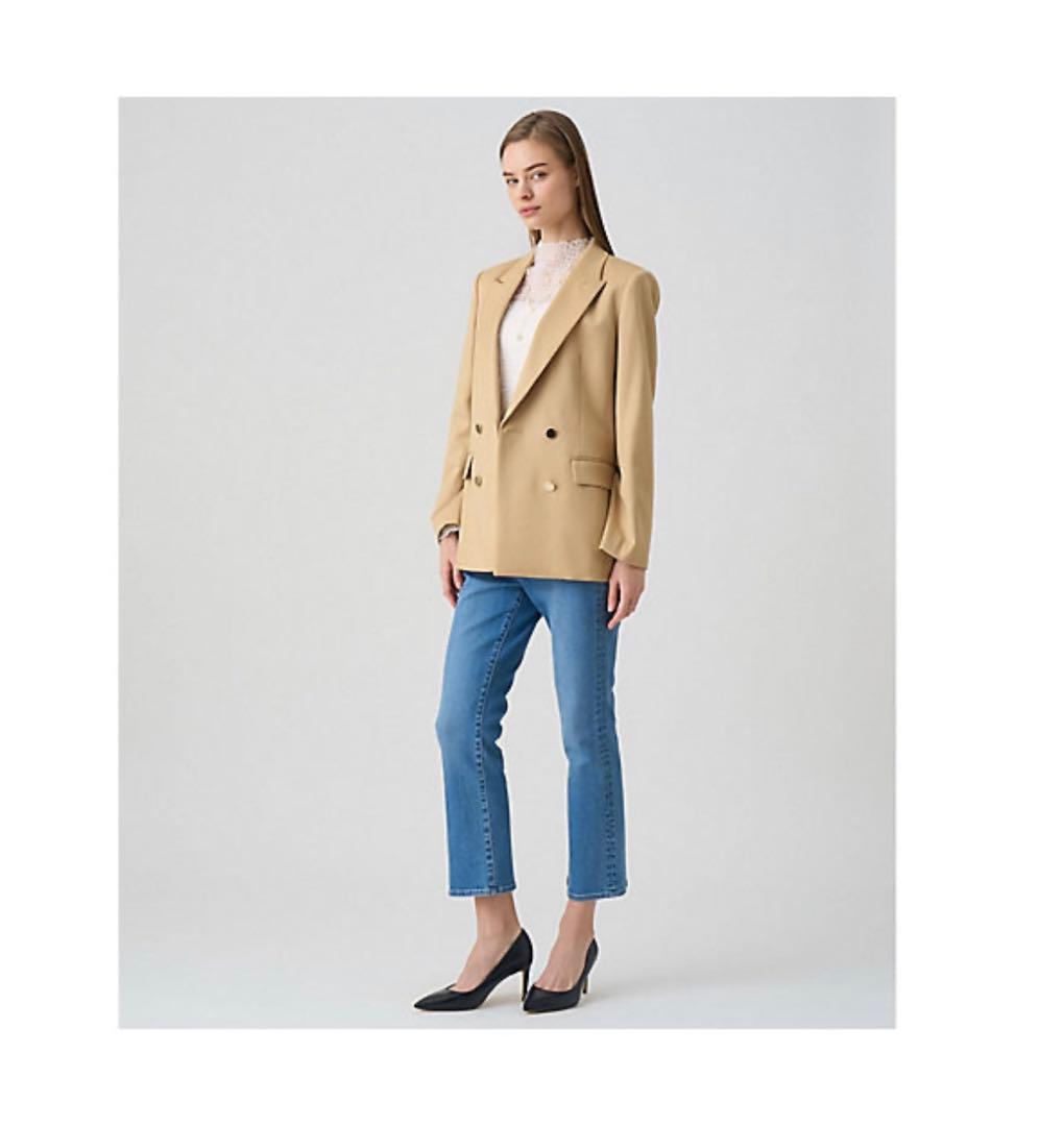 アナイ　ANAYI おしゃれなウールサテンダブル ジャケット新品　サイズ36