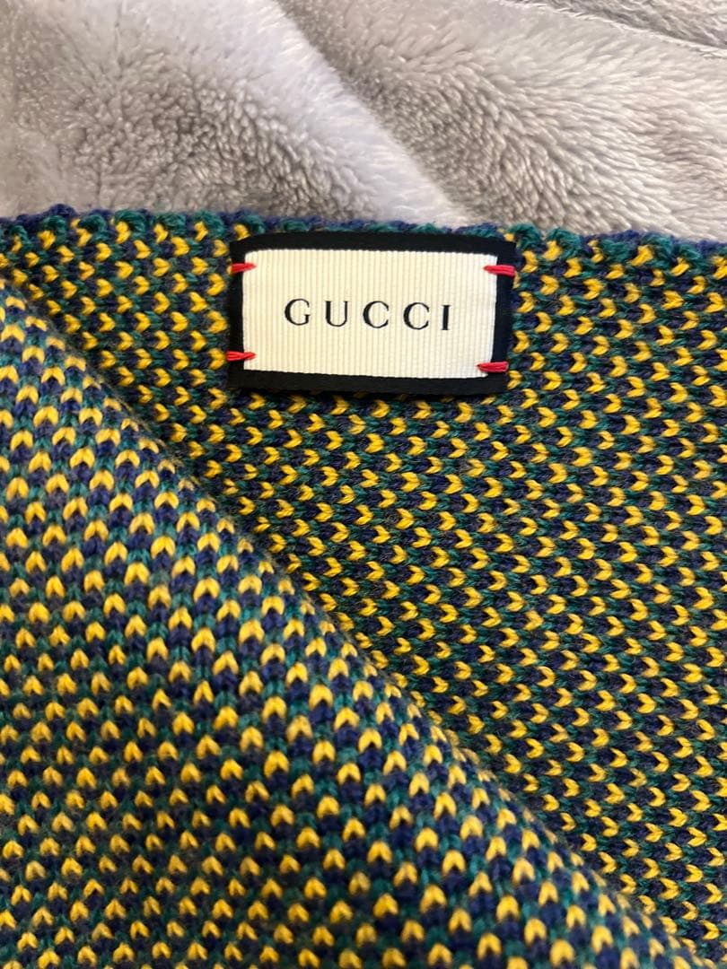 【GUCCI グッチ】マフラー ユニセックス ベアー くま ニット アニマル