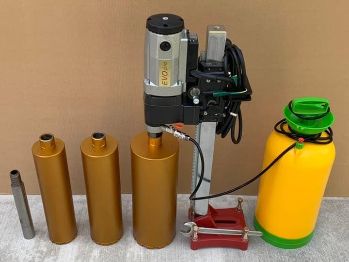 中型ダイヤモンドコアドリル フルセット