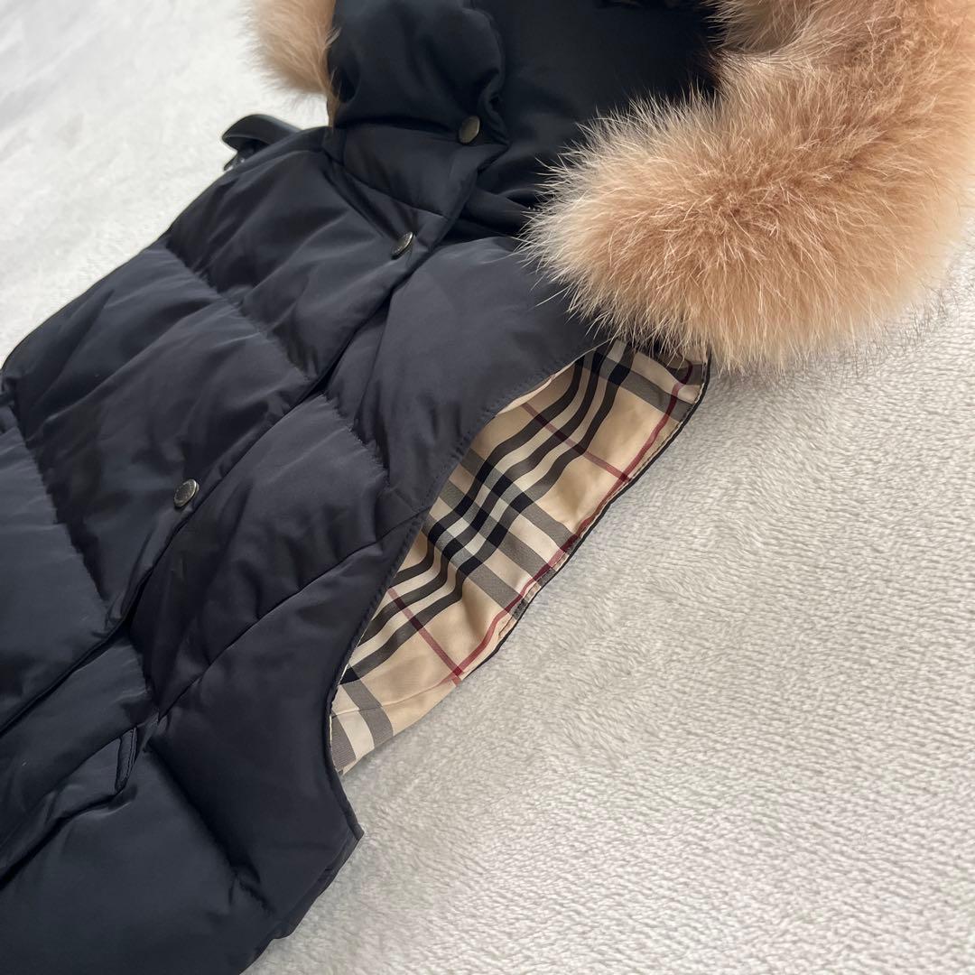 ●バーバリーロンドン　3way ダウンベスト　フーディ　ノバチェック　フォックス