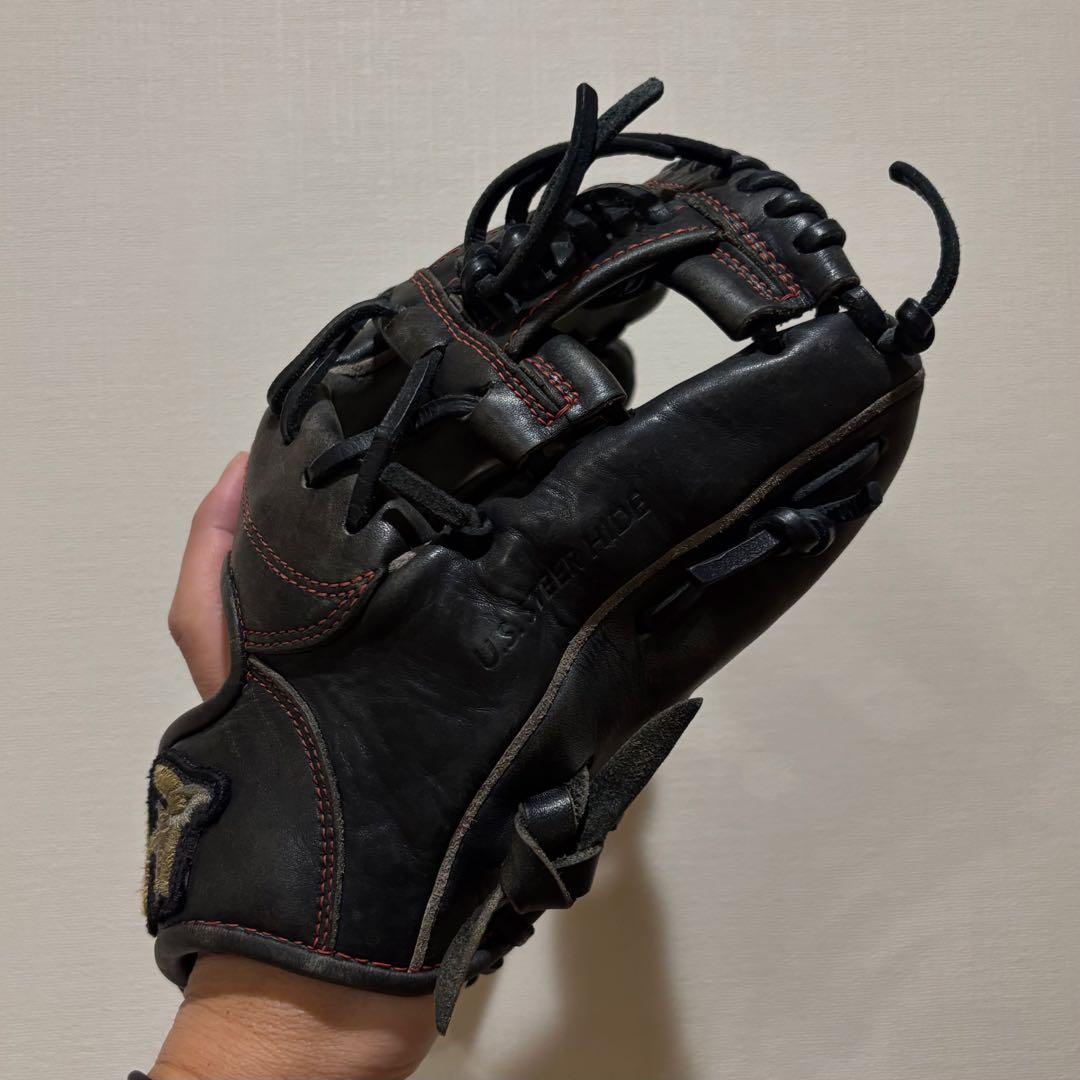 ワールドペガサス 軟式グローブ 少年用 型抜群 即戦力 ブラック 指リング