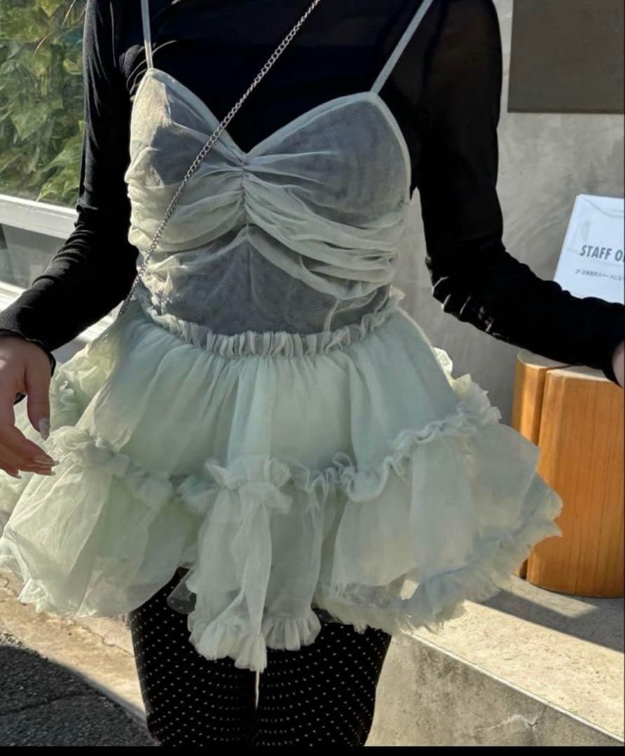 fairy tulle peplum tops トリートユアセルフ
