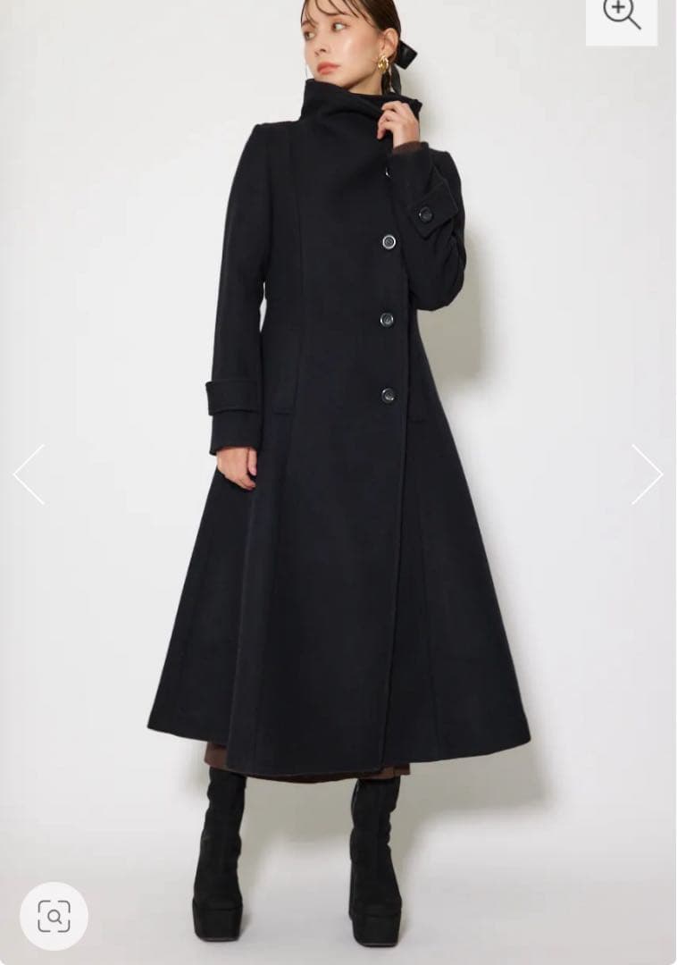 25オーバーネックシンデレララインコート