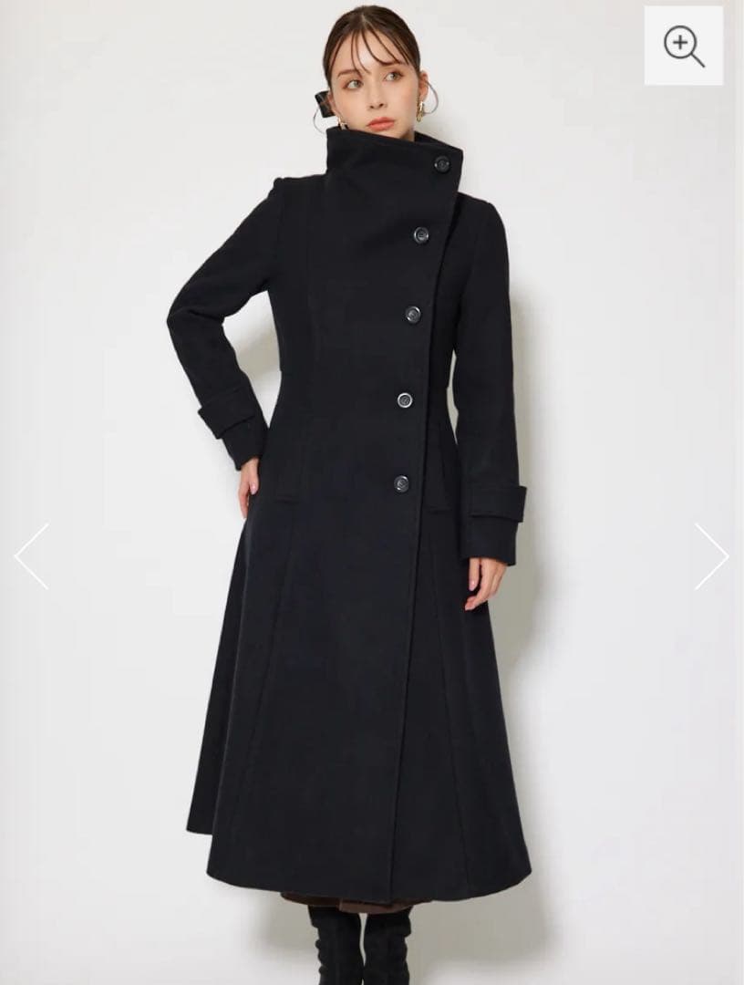 25オーバーネックシンデレララインコート