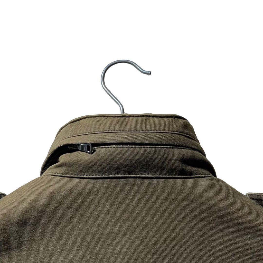 ①銀ボタン バーバリーブラックレーベル ノバチェック ミリタリー ジャケット