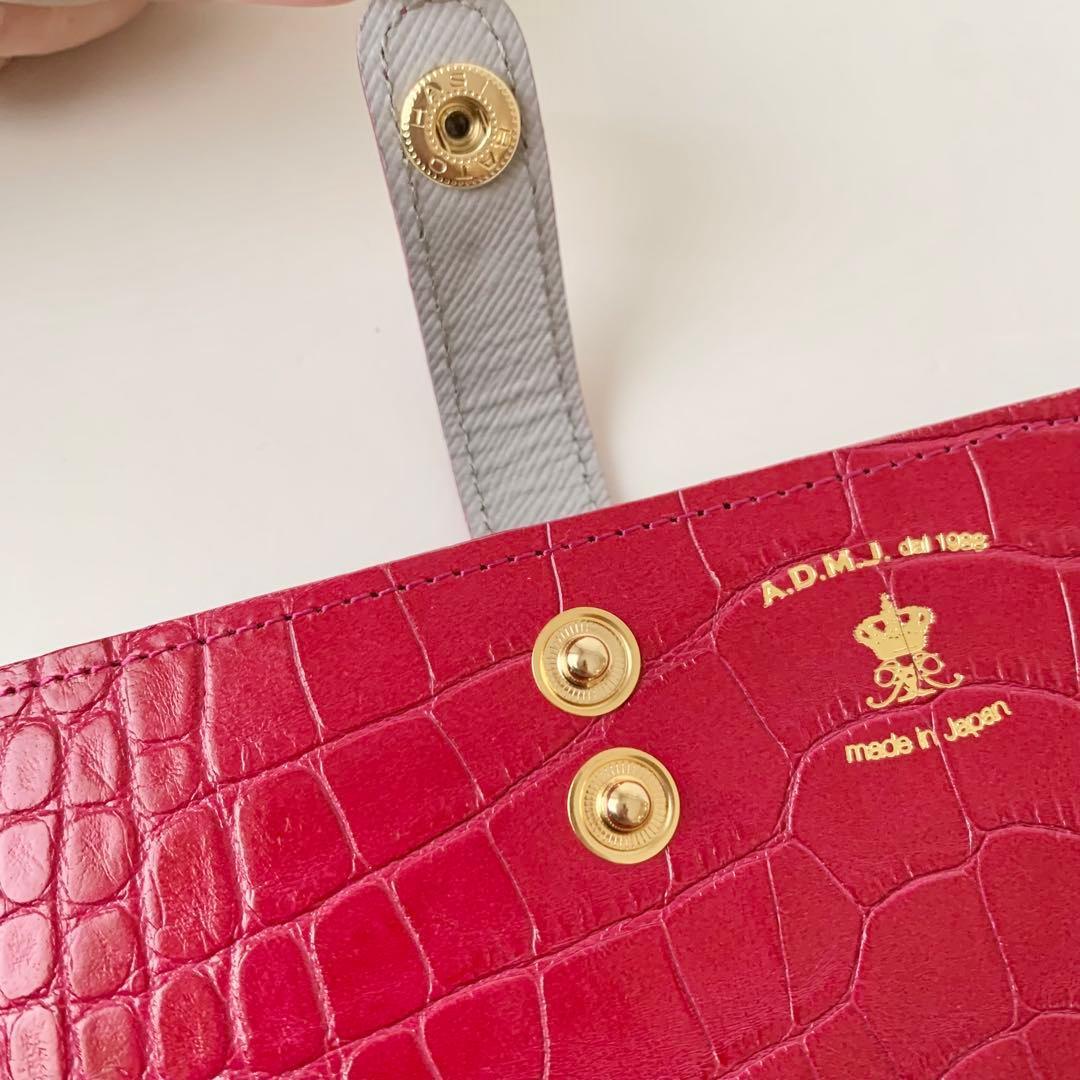 【A.D.M.J.】 ADMJ スリムウォレット　ビー　蜂　長財布　クロコ