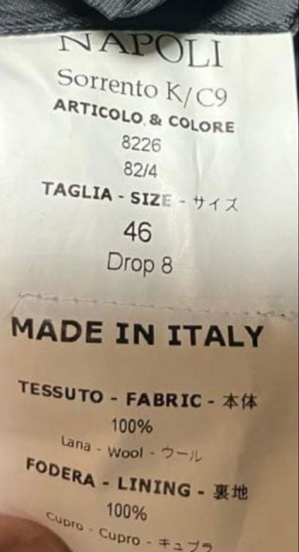 ペトリロダブルスーツサイズ46