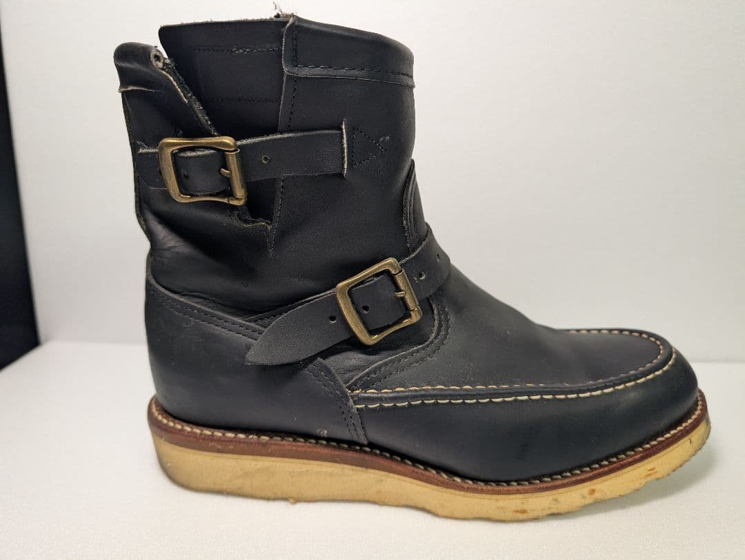 【USA製】チペワ 7インチ モックエンジニアブーツ 97879 黒 8E