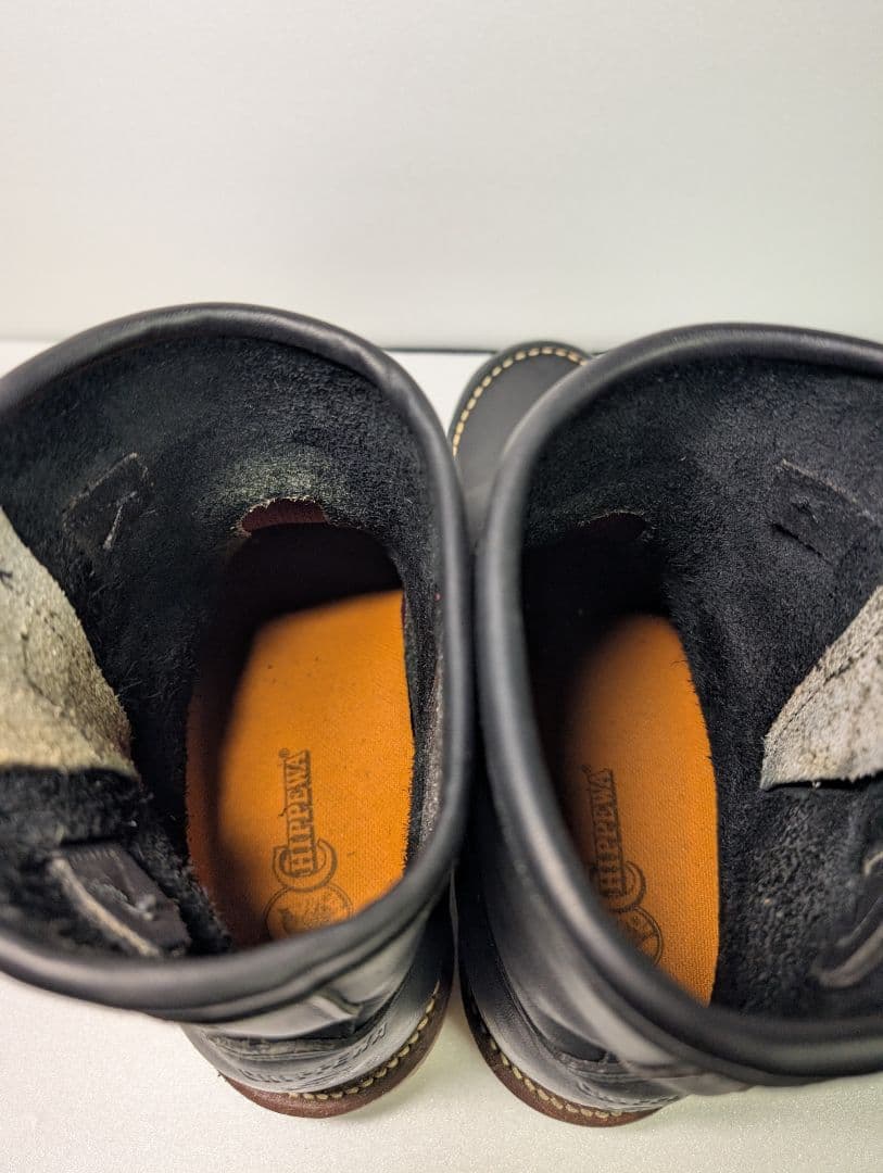 【USA製】チペワ 7インチ モックエンジニアブーツ 97879 黒 8E