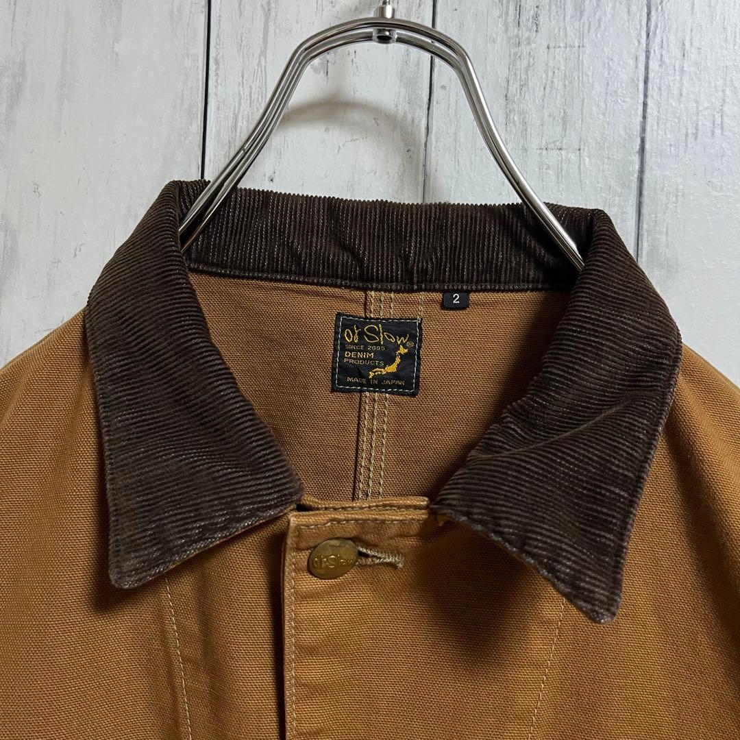 美品　オアスロウ　カバーオール　ダックジャケット　ブラウン　茶　M