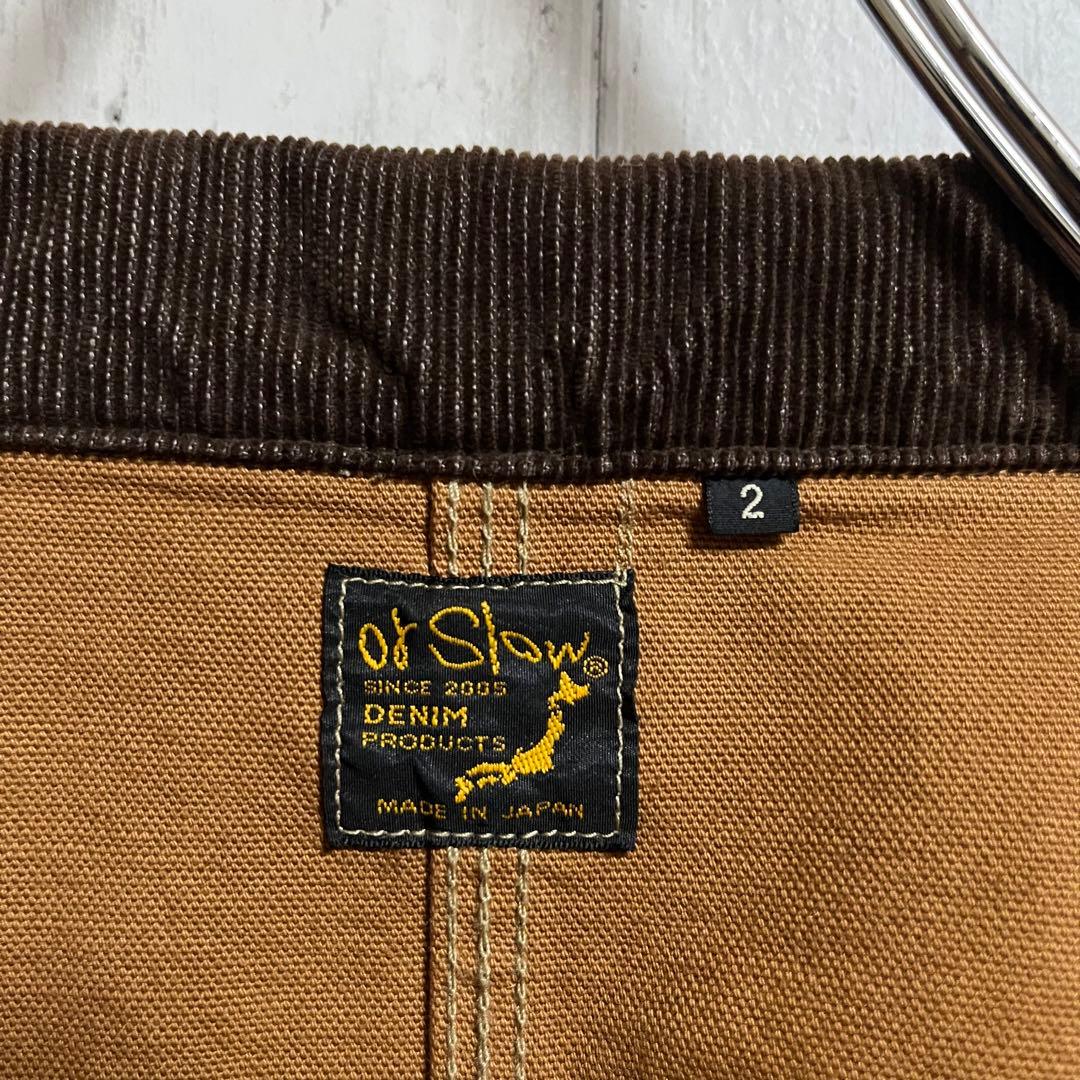 美品　オアスロウ　カバーオール　ダックジャケット　ブラウン　茶　M