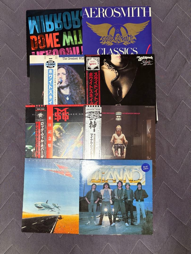 ヘビーメタル、ハードロック　アナログレコード8枚セット