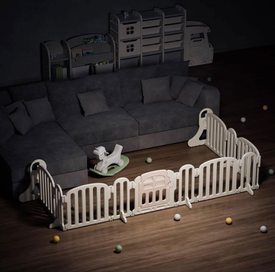 ベビーゲート キッズパーテーション最大幅460cm 置くだけタイプ　テレビガード