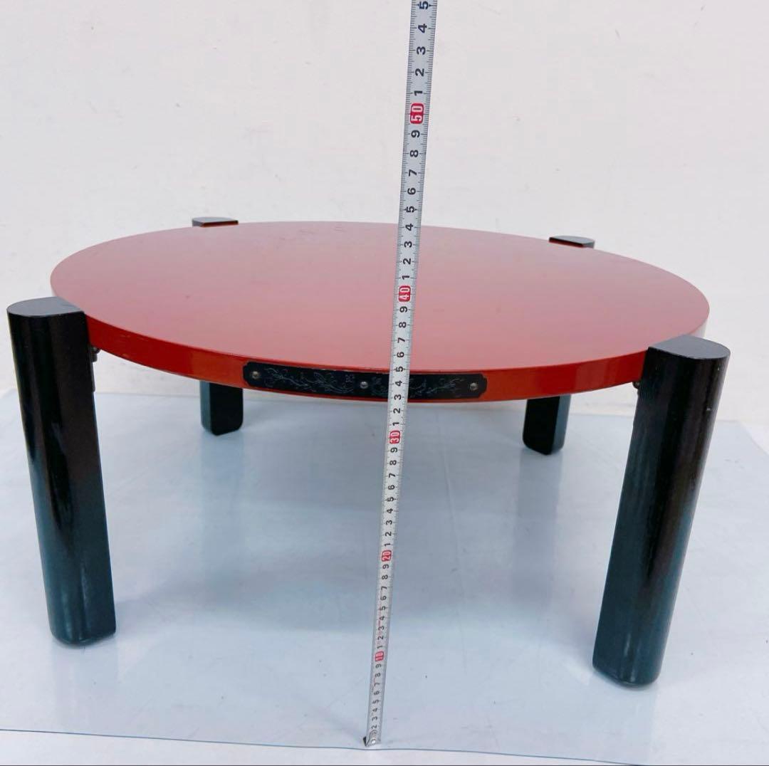 7HM18 漆塗 うるし 丸テーブル 座卓 丸テーブル 和 アンティーク