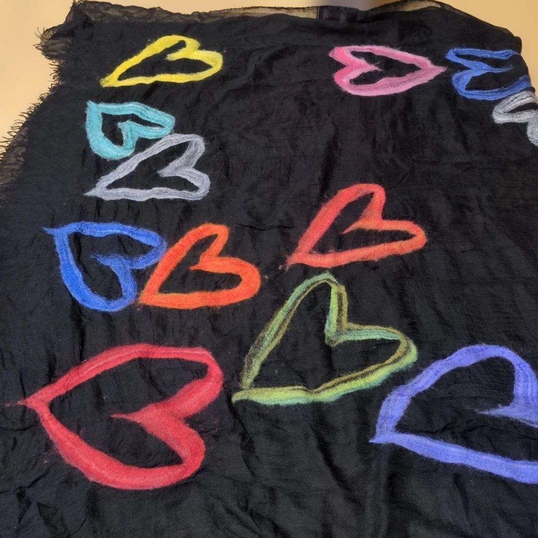 ファリエロサルティ Faliero Sarti 3Dハート ストール ショール