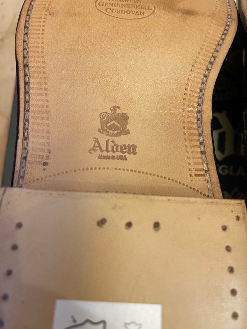 米国製新品Aldenオールデンコードバン バーガンディウィングチップ US8.5