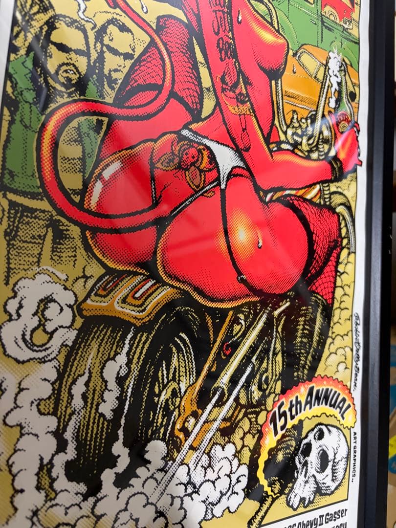 ロッキンジェリービーン HOTROD ポスター　シルクスクリーン