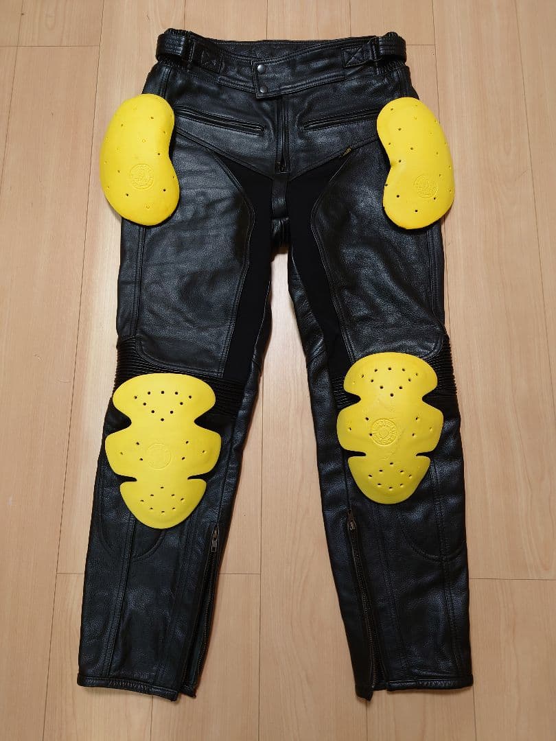 【メンテ済 34】Clooney P04 美品 本革レザーパンツ　プロテクター付