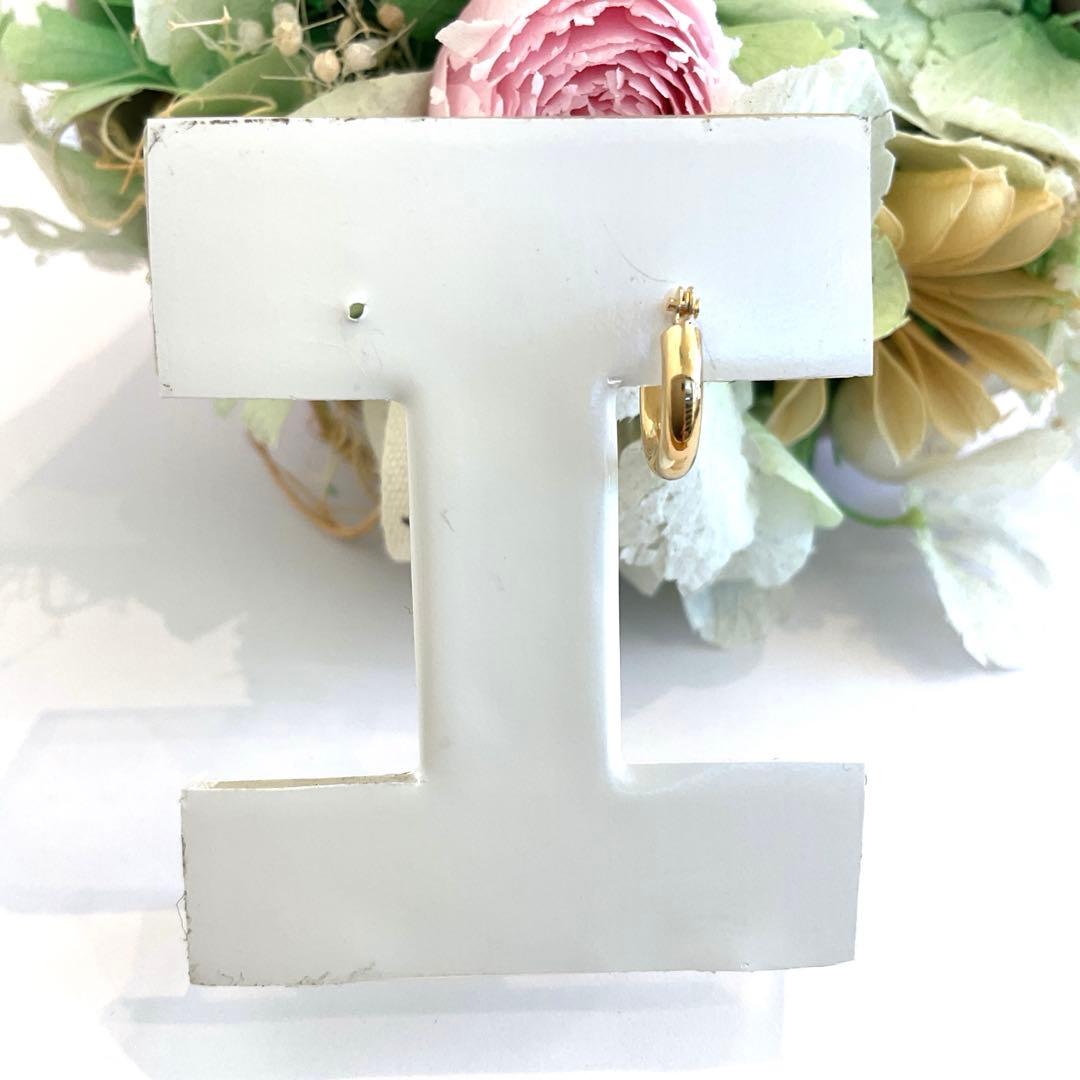 K18パイプフープ2 × 10 片方ピアス新品￼