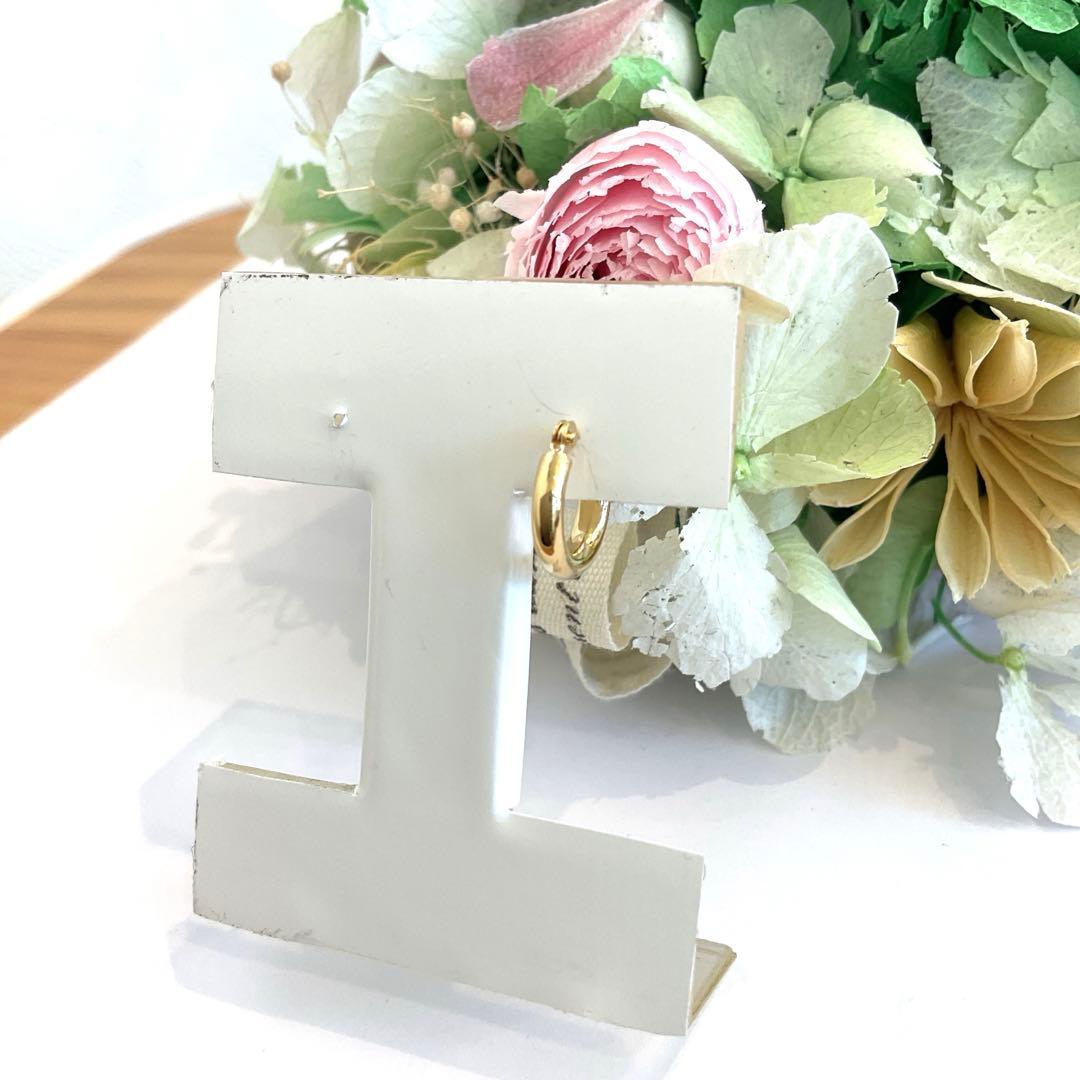 K18パイプフープ2 × 10 片方ピアス新品￼