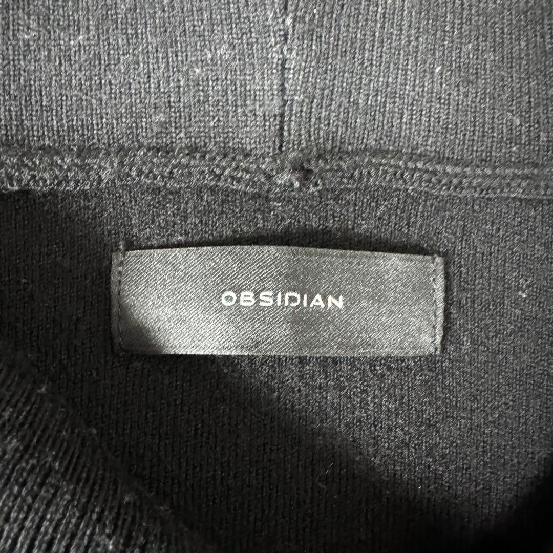 OBSIDIAN オブシディアン ハイゲージウール ニットフーディー XL 黒