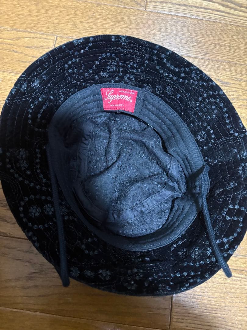 Supreme Velvet Paisley Boonie ペイズリー　M/L