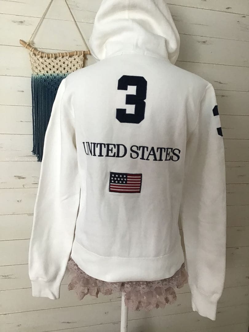 ★ラルフローレン★Y2K ビッグポニー パーカー ホワイト アメリカ