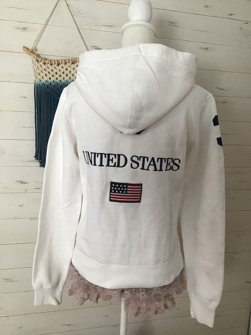 ★ラルフローレン★Y2K ビッグポニー パーカー ホワイト アメリカ