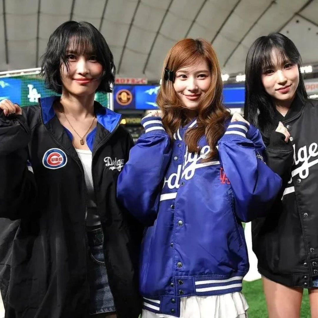 MOMO着用 配色ナイロンジャケット MLB東京シリーズ