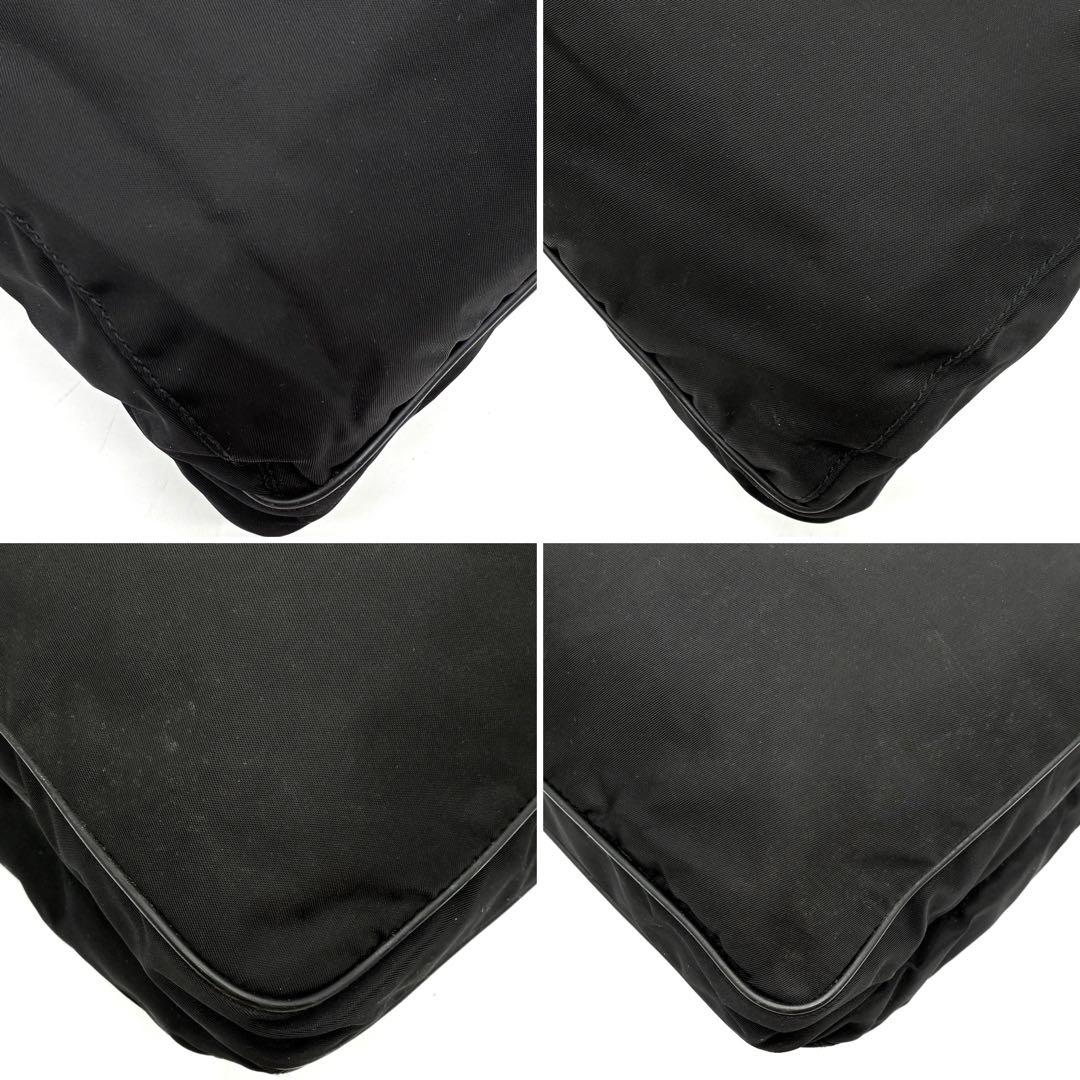 希少モデル・美品 プラダ ショルダーバッグ 白タグ 三角ロゴ 斜め掛け ブラック