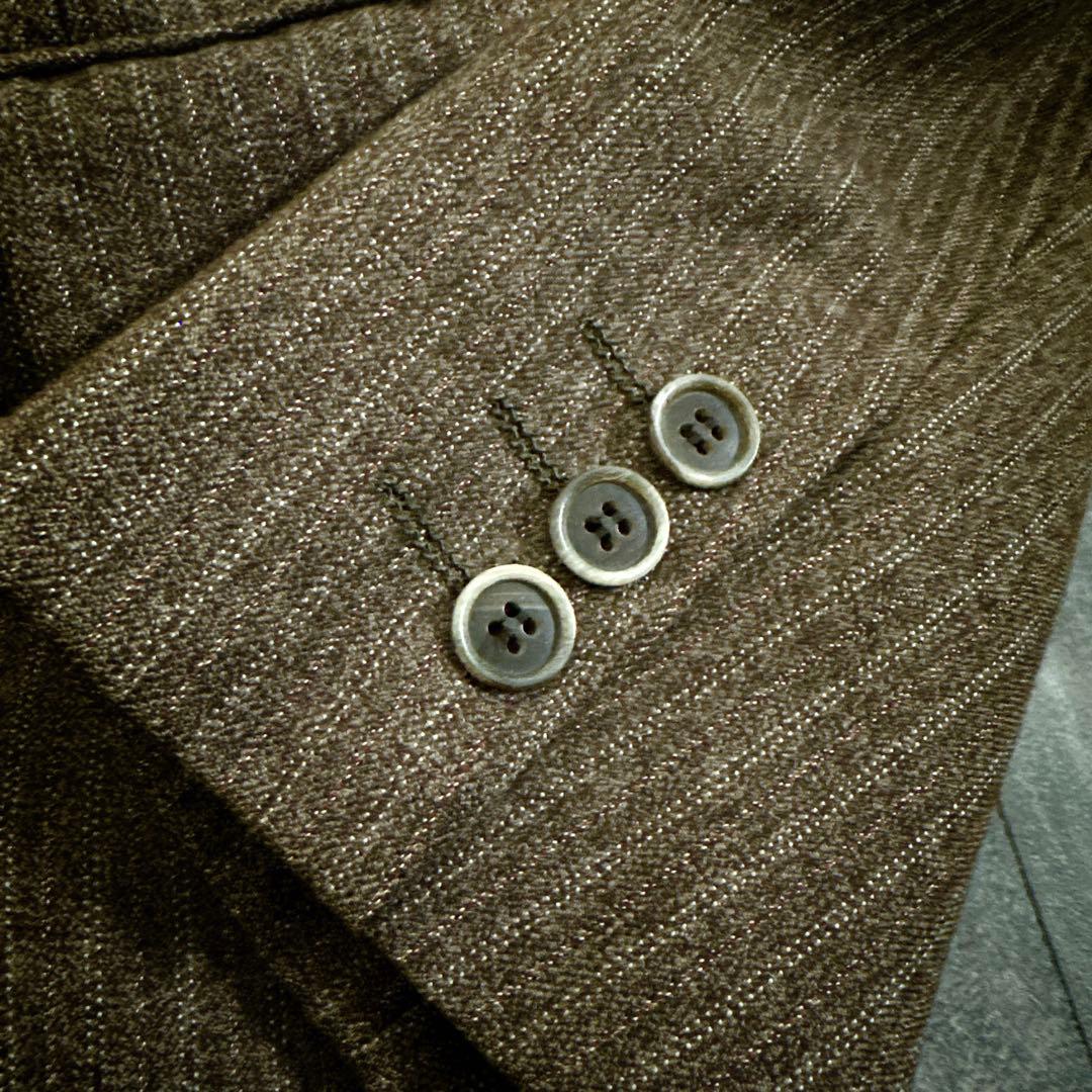 極上ウール ブラウンスリーピーススーツ & ChristianDiorネクタイ