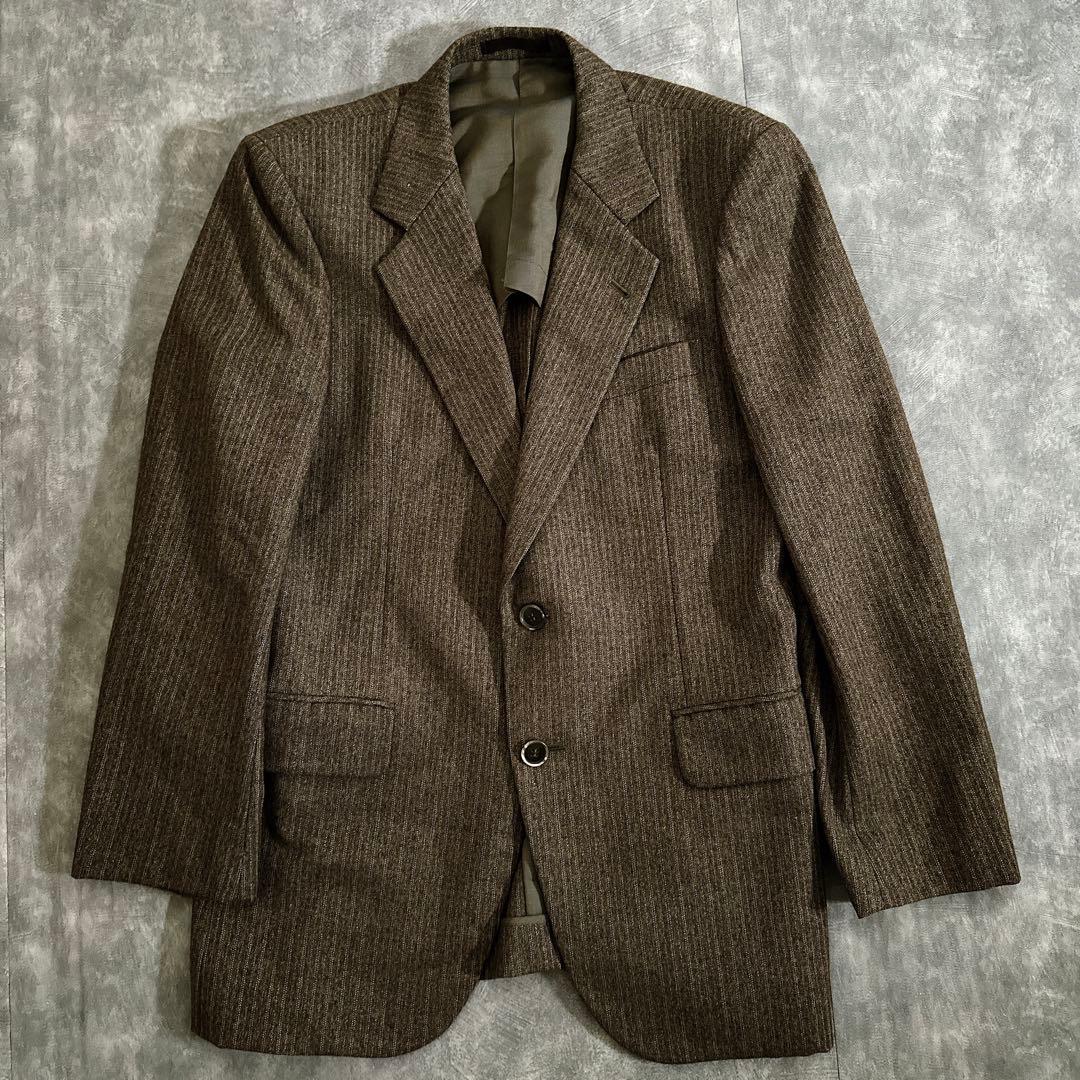 極上ウール ブラウンスリーピーススーツ & ChristianDiorネクタイ