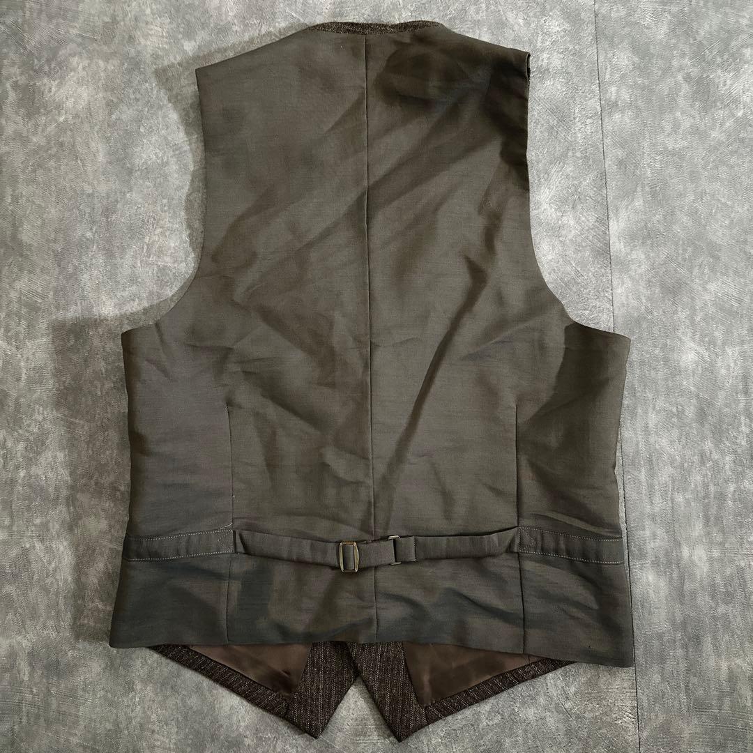 極上ウール ブラウンスリーピーススーツ & ChristianDiorネクタイ