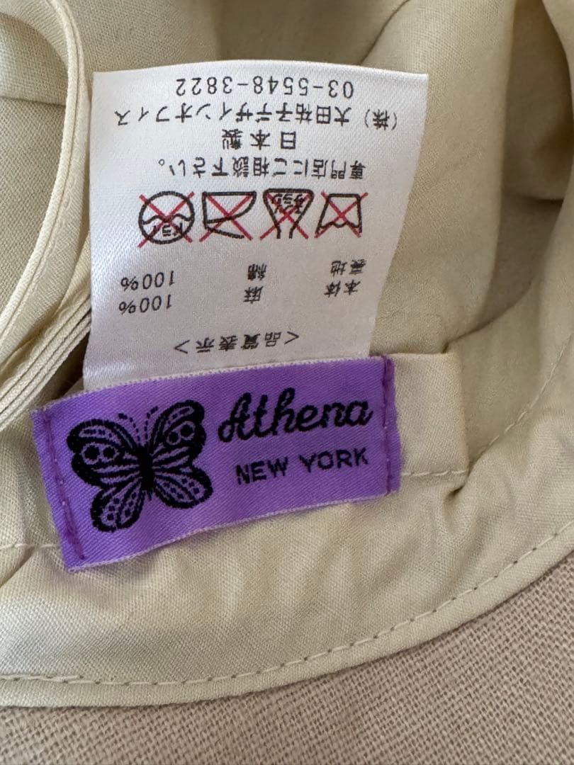 希少品 美品 アッシーナニューヨーク リネン100%帽子