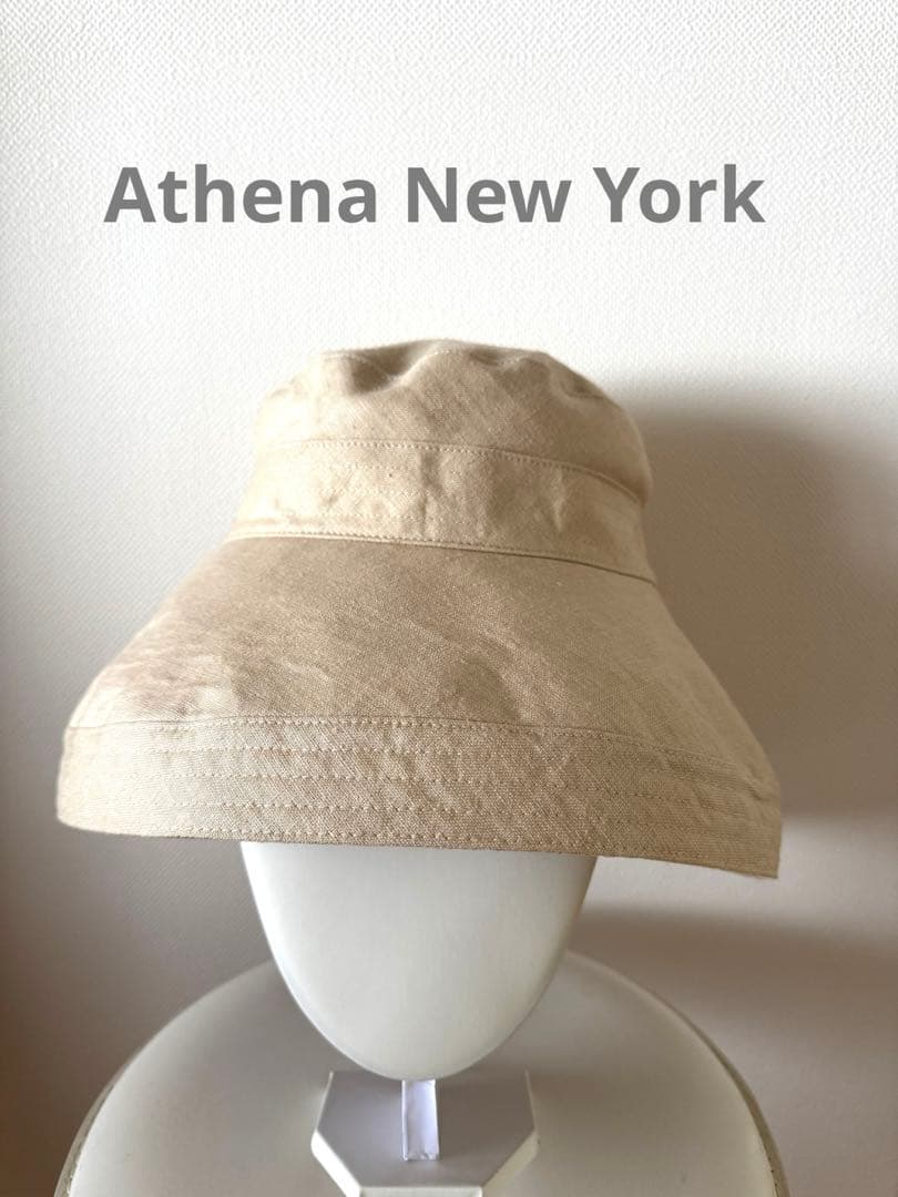 希少品 美品 アッシーナニューヨーク リネン100%帽子
