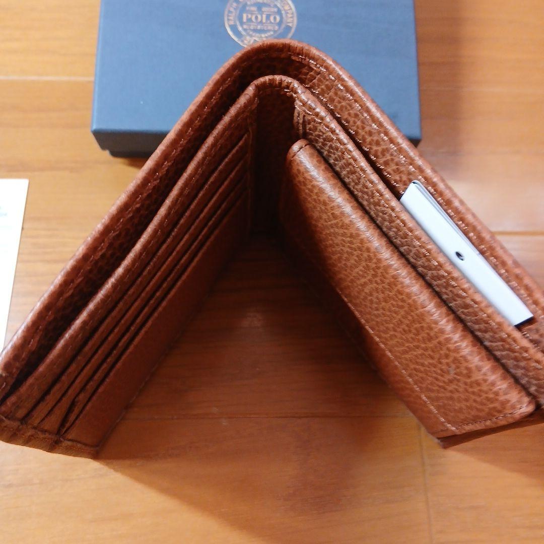 新品未使用Polo Ralph Lauren 二つ折り財布 ブラウン