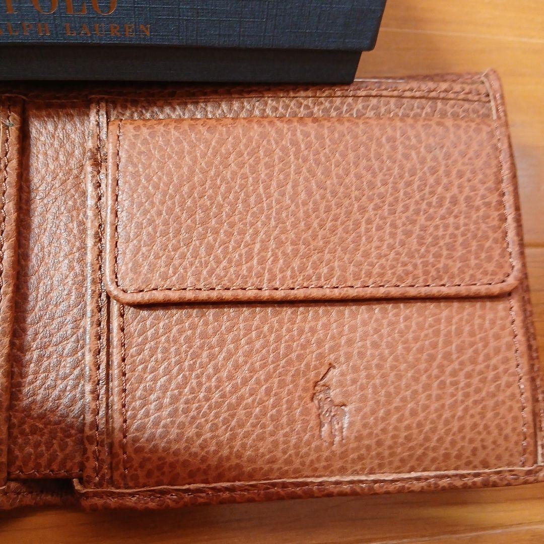 新品未使用Polo Ralph Lauren 二つ折り財布 ブラウン