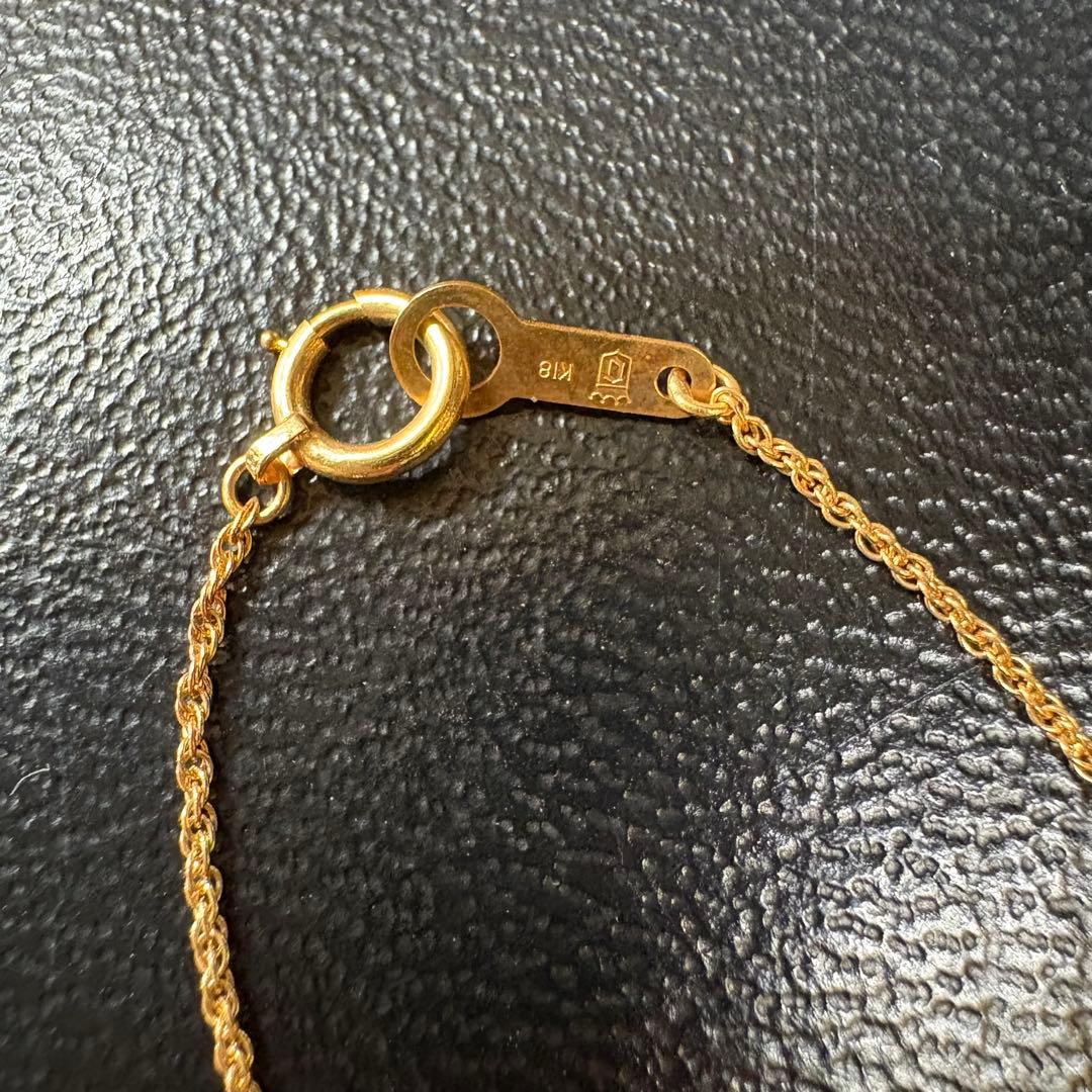 k.18ゴールドチェーン　パール ネックレス