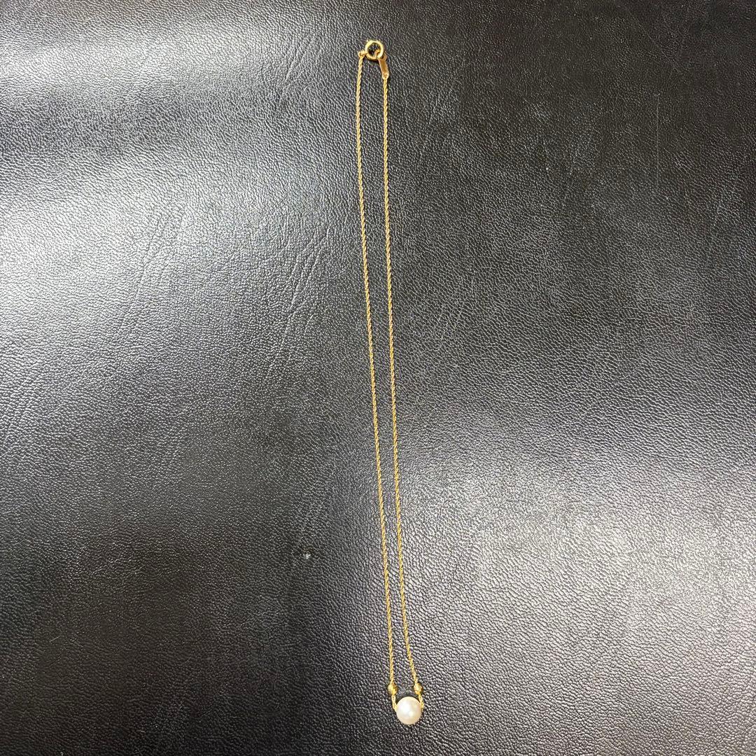 k.18ゴールドチェーン　パール ネックレス