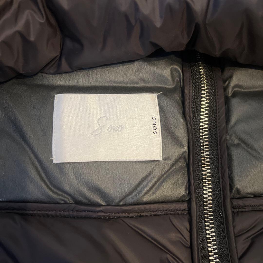 sono ソーノ ペプラムダウンベスト　ブラック　サイズ1