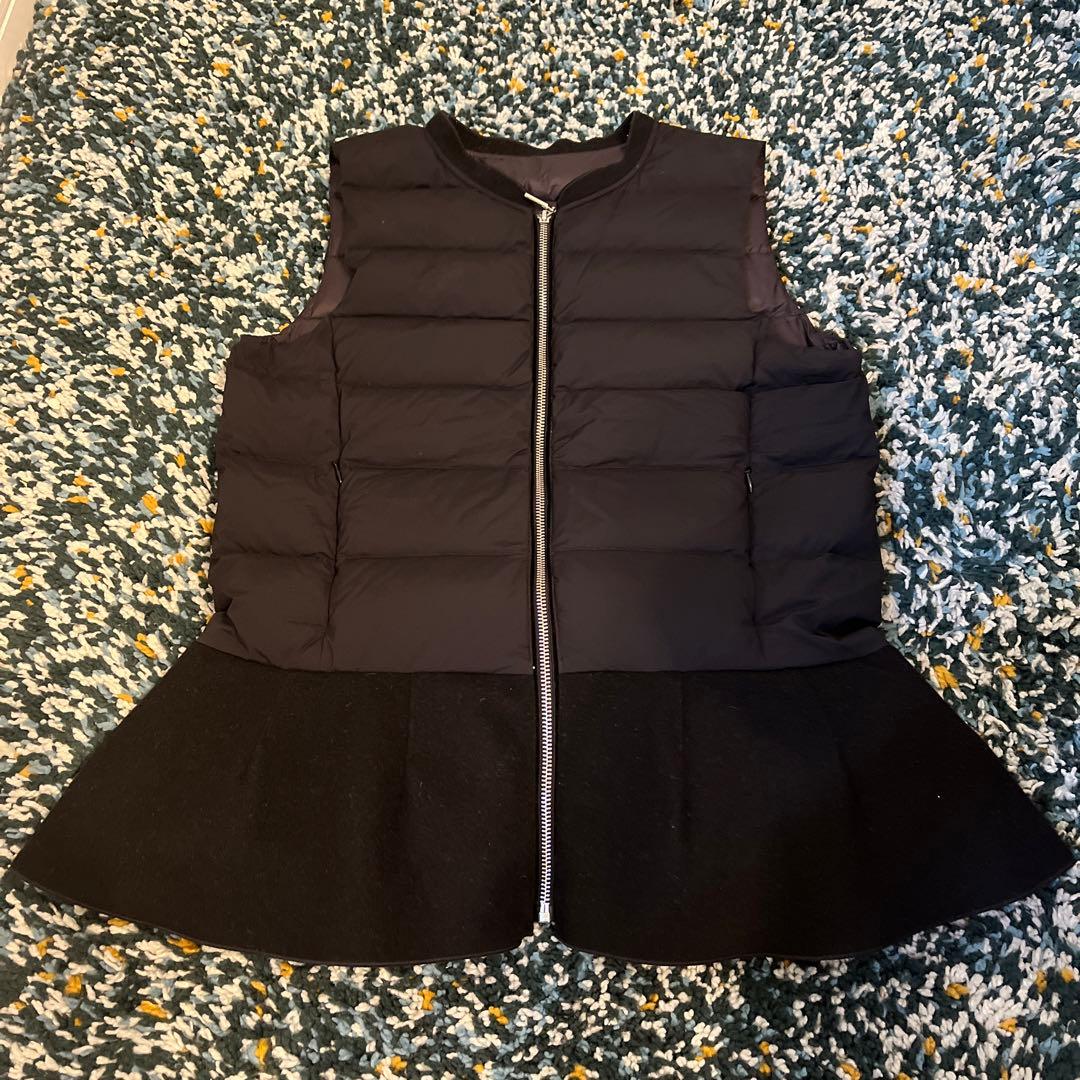 sono ソーノ ペプラムダウンベスト　ブラック　サイズ1